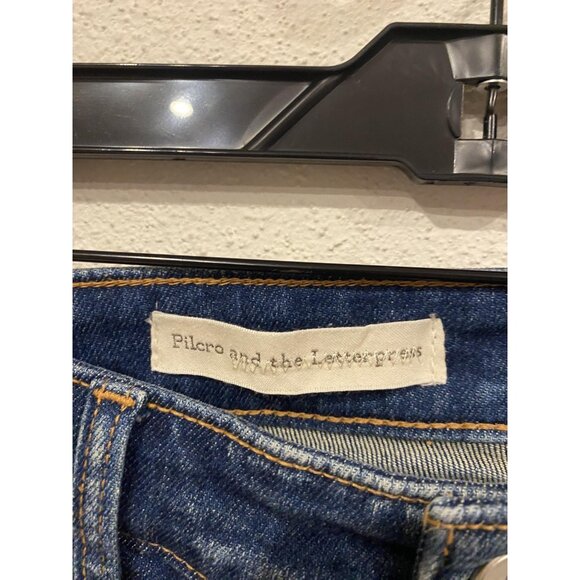 Pilcro And The Letterpress Parallel Selvage Jeans Womens 30 Denim Mid Rise Skinn - Picture 4 of 5